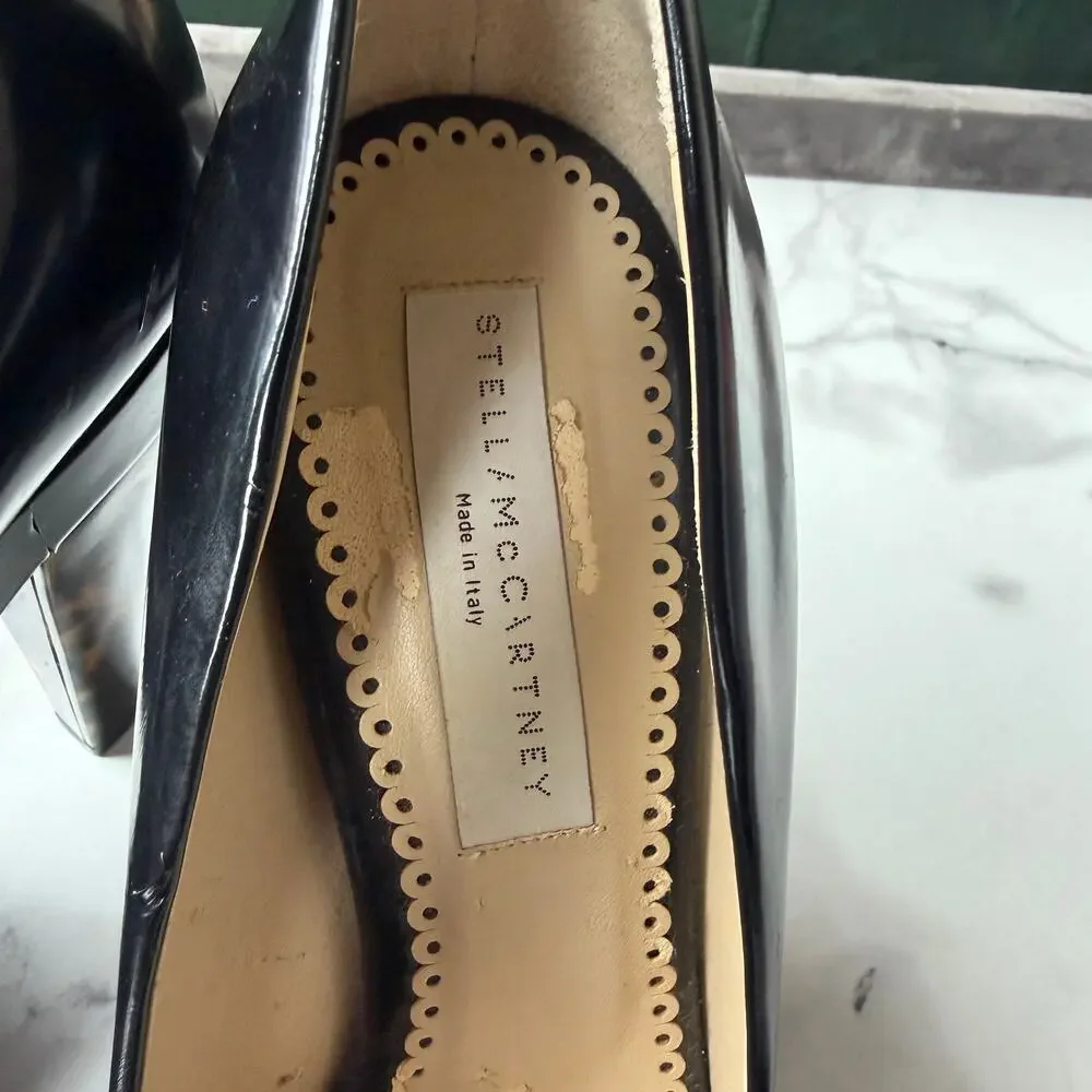Stella McCartney Corinne Black Platform Pumps Size 37.5